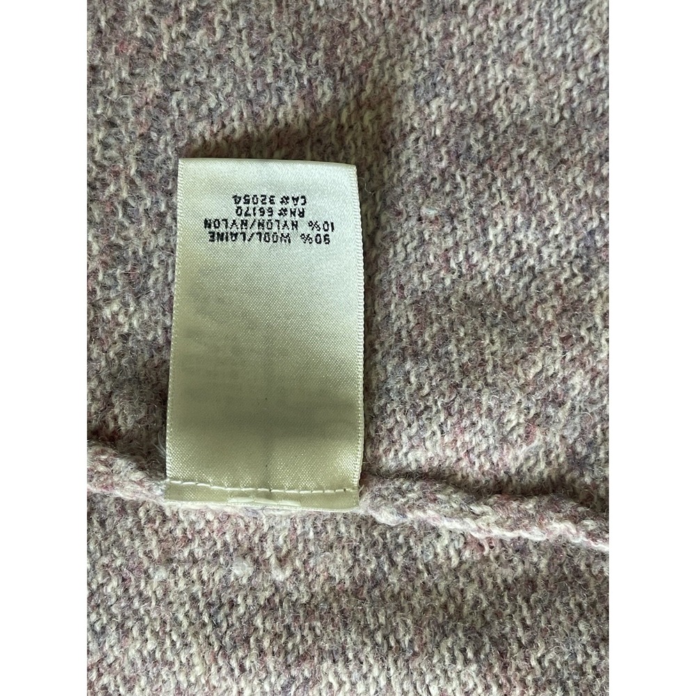 Anthropologie Womens Puff Shoulder Tokyo Map Cardigan Medium Pink Sweater Wool - Picture 6 of 9